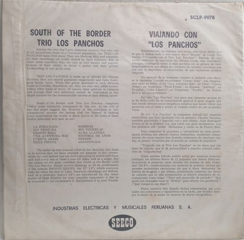 Jch- Trio Los Panchos Viajando Con Los...boleros Lp (Usado)