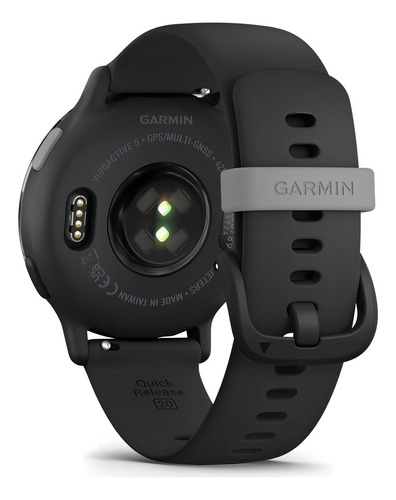 Relógio Garmin Vívoactive 5 Slate Aluminum Black Caixa Preto Pulseira Preto Bisel Preto