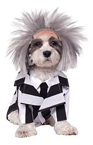 Disfraz De Beetlejuice Para Mascotas, Mediano