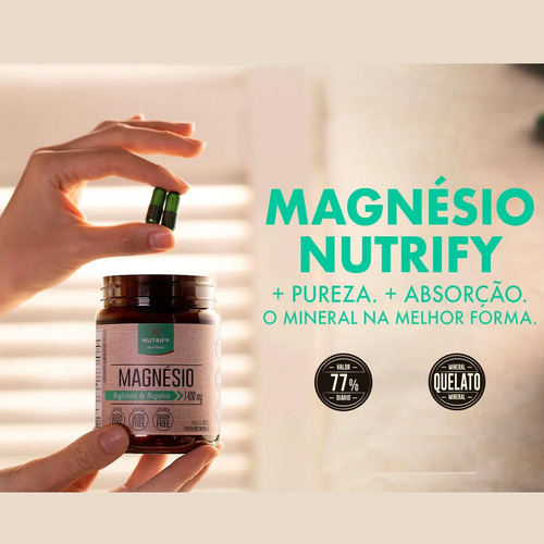 Magnésio Bisglicinato 1400mg Nutrify - 60 Cápsulas