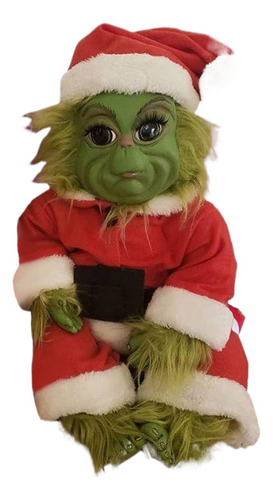 Muñeca Grinch, Lindo Peluche De Peluche Navideño