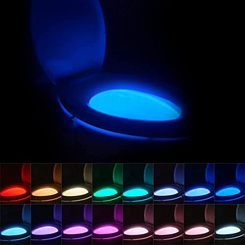 Luz Para Inodoro Excusado Led Sensor Movimiento 16 Colores