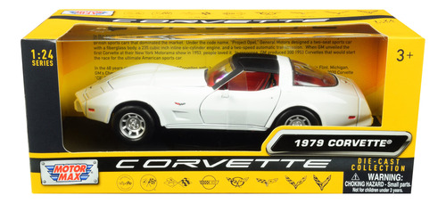 Motormax Toy 1979 Chevy Corvette C3 Blanco Con Parte Superio