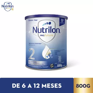 Leche de fórmula en polvo sin TACC Nutricia Bagó Nutrilon Profutura 2 en lata de 1 de 800g - 6 a 12 meses