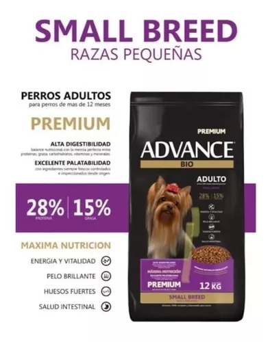 Alimento Advance Bio Premium Máxima Nutrición para perro adulto de raza  pequeña sabor mix en bolsa de 12 kg