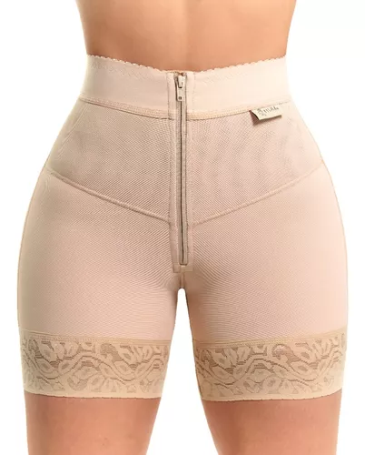 Faja Colombiana Short Plus Levanta Glúteos Con Cierre Kisha