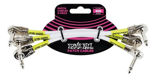 Ernie Ball 6052 3 Cables De Parcheo Flat En Angulo 15cm