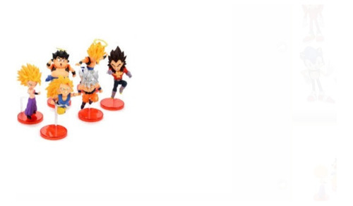 Set  6 Figuras Coleccionables Dragon Ball Gogeta Vegeta Etc 