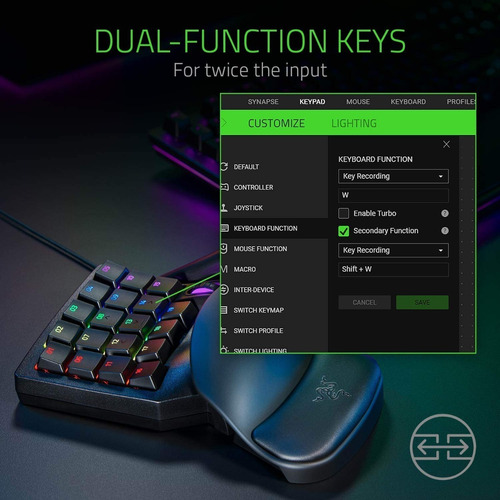 Imagen 4 de 7 de Teclado Keypad Gamer Razer Tartarus Pro Switch Analogo Optic