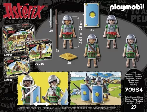 Playmobil Astérix Tropa Romana 70934 Soldados Caballeros Set