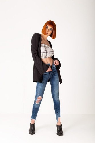 Jean De Mujer Skinny Sin Tobillos