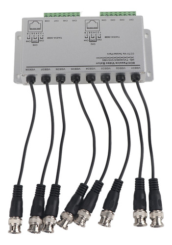 Adaptador De Transceptor Cctv Video Balun 8ch Hd Bnc A Utp