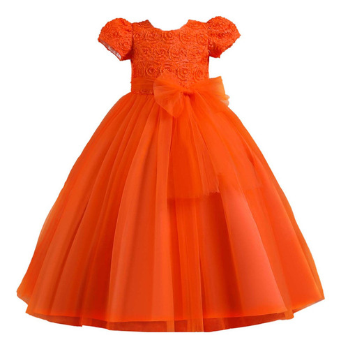 Vestido De Princesa Suave Sin Mangas Para Niñas, Pajarita De