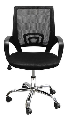Imagen 2 de 3 de Silla de escritorio Top Living SILLB1 ergonómica negra con tapizado de mesh