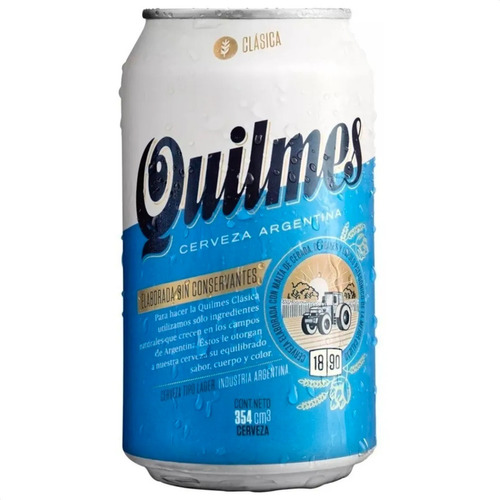 Cerveza Quilmes Lata 354 Ml Clasica Bebida Unidad 01almacen 