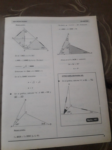 Libro Geometría Congruencia De Triángulos Didy Ricra Osorio (Usado)