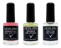 Comprar Kit Heburn 3 Esmaltes Tratamiento Para Manicuria Profesional