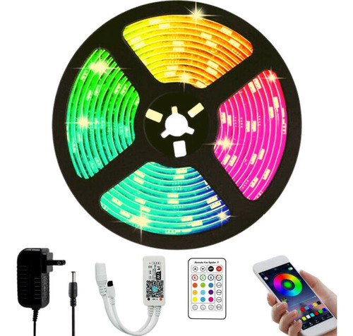 Luces Tik Tok Cinta Led Rgb 5 Metros Control Y Transformador