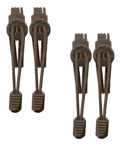comprar Agujetas Elásticas Redondas Tenis Sin Nudo Lock Laces 2 Pack Color Cafe