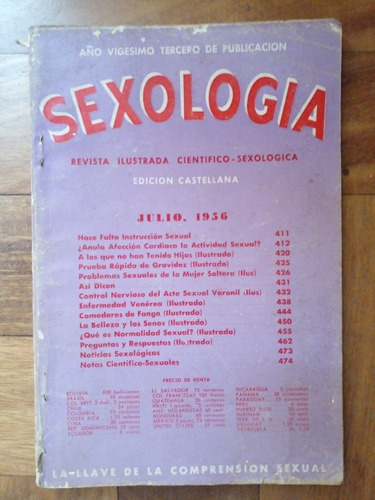 Revista Sexología Julio 1956 