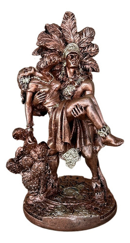 Pareja Azteca Guerrero Y Princesa Iztaccihuatl 19cm, Jart Cobre