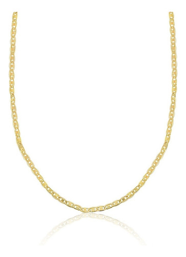 Cadena Oro Laminado #50 Estilo Diamantada Eslabones Grandes Color Dorado