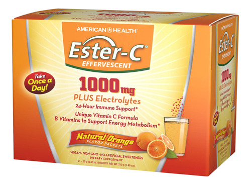 American Health Ester-c 1000 Mg - Efervescentes En Polvo, 83