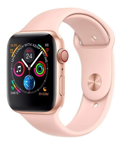 Smartwatch IWX8 X8 1.65" com caixa 44mm  rosa, pulseira  rosa