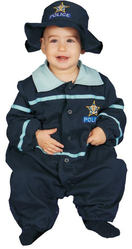 Disfraz Para Bebé Oficial De Policía Talla 9-12 Meses