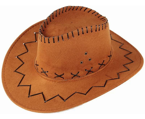 Sombrero Gorro Cowboy Aterciopelado Vaquero Cotillon Fiestas