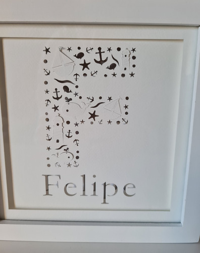 Imagen 2 de 4 de Velador Led Infantil Personalizada Con Nombre - Barquitos