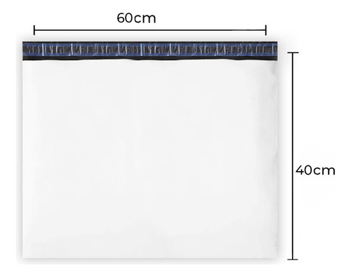 Envelope Plástico De Segurança Branco 60x40 Coex 250 Un