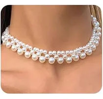 Comprar Gargantilla De Perlas En Capas Jumwrit, Collar De Perlas Art