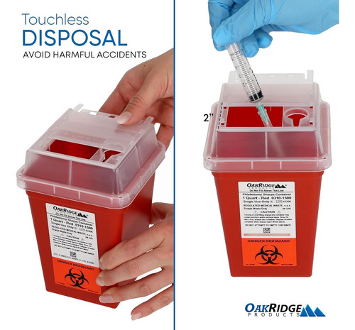 1 Quart Size (pack Of 3) | Sharps Disposal Container |