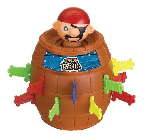 Pula Pirata Barril Espeta Brinquedo Infantil Jogo Premium