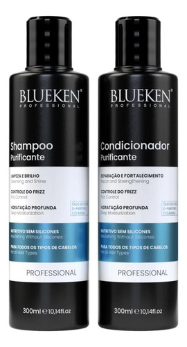  Blueken Kit Duo Purificante Shampoo E Condicionador 2x300ml