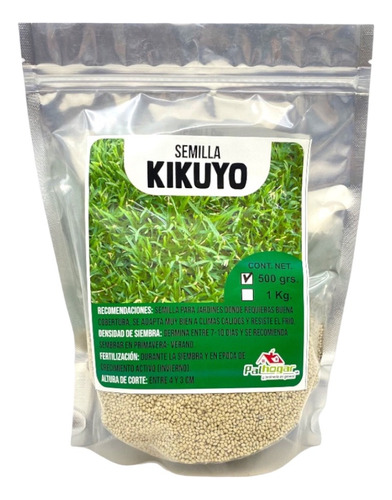 Semilla De Pasto Kikuyo Whittet 500 Grs Hoja Gruesa 125 M2