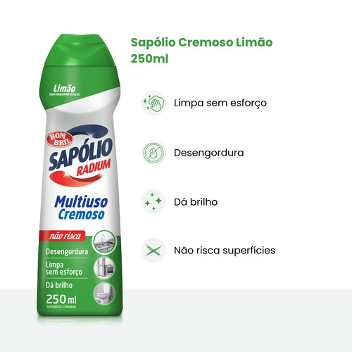 Sapólio Radium Cremoso Limão Bombril 250ml