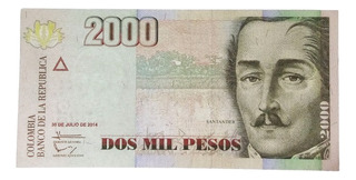 Billete 2000 Pesos 30/jul/2014 Unc Error Series Invertidas