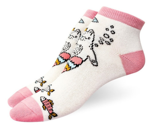 Imagen 3 de 5 de Pack X 6 Pares Soquetes Elemento Nene/nena Talles 4/5