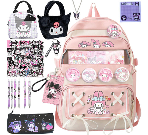 70 Unidades/juego De Mochilas Escolares Kuromi Para Niñas, M