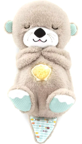 Juguete De Peluche Breathing Otter Con Luz Para Bebé Recién