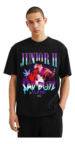 Playera Junior H Sad Boyz Moda Vintage Bootleg T Shirt 