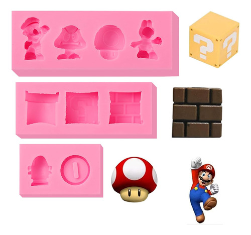 Super Mario Cube Yoshi Icon - Molde De Silicona Para Chocola
