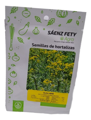 Semilla De Aromatica Ruda Herbal Sobre 2 Grms