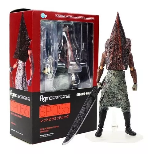 Silent Hill-Action Figure sem rosto, cabeça triangular, pirâmide vermelha,  filme móvel, periférico, figura manual, presente de Natal, genuíno, 2