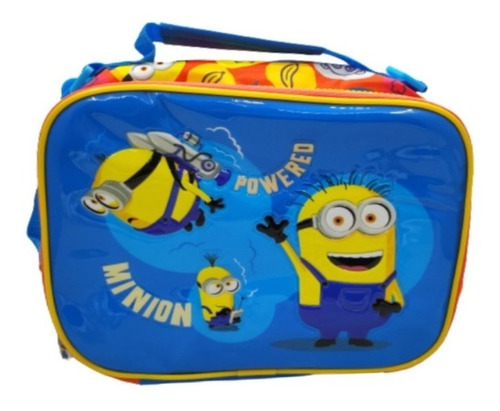 Lunchera Wabro Minions 85604 Valija Maletin Tela Bolsillo 