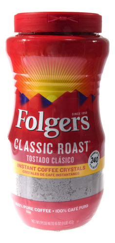 Folgers Cristales De Caf Instantneos De Tostado Clsico, 16 O