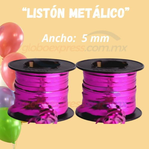 2 Hilo Curly Metalico Curling Ruling Liston Rulin Color Dorado