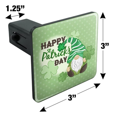 St. Patrick Day Gnome Tow Trailer Hitch Cover Plug Insert 1